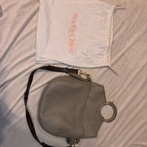 See By Chloe Taupe Leather Shoulder Bag